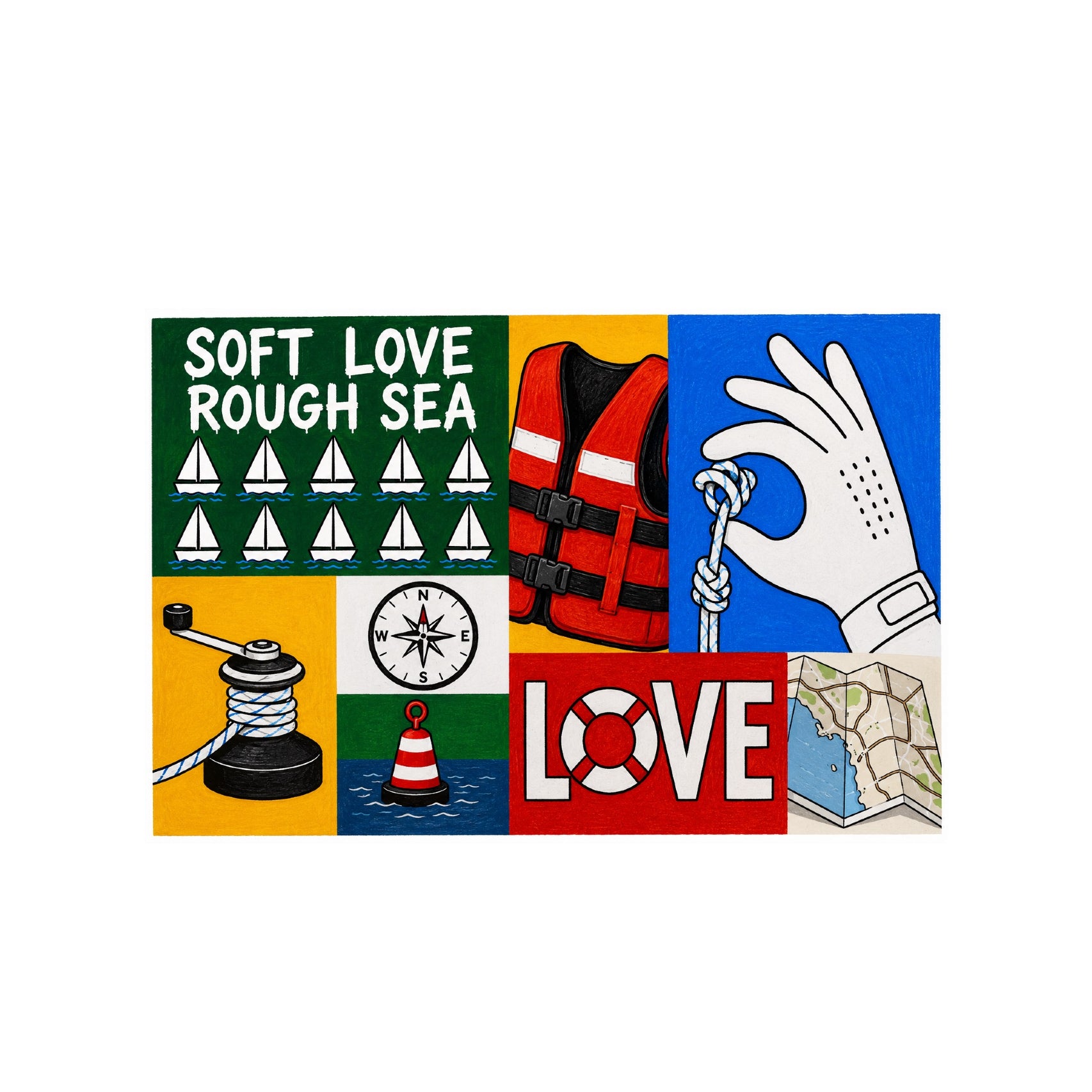 Soft love rough sea